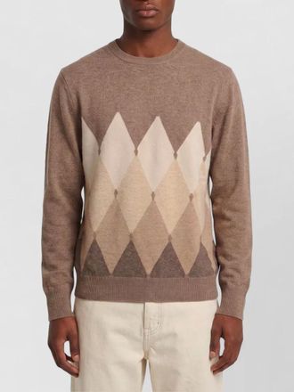 Ballantyne cashmere regular-fit diamond-knit crew-neck jumper