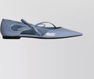 Dolce & Gabbana leather pointed-toe ballerina shoes