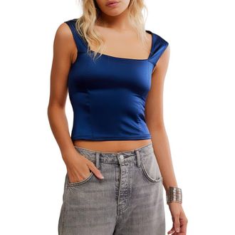 Free People Shine On Crop Open Back Top in Cosmic at Nordstrom Rack, Size X-Large
