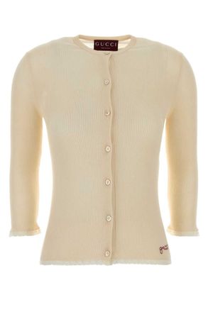 Gucci Off White Crew Neck Cardigan