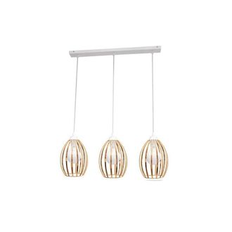 Netlighting Dali Straight Bar Pendant Ceiling Light Copper White 70cm