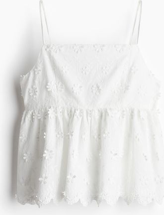 H&M Trägertop mit Applikationen - White