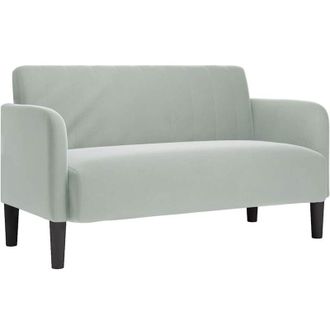 vidaXL Sof&aacute; Loveseat Gris Claro 109 Cm Terciopelo Vidaxl