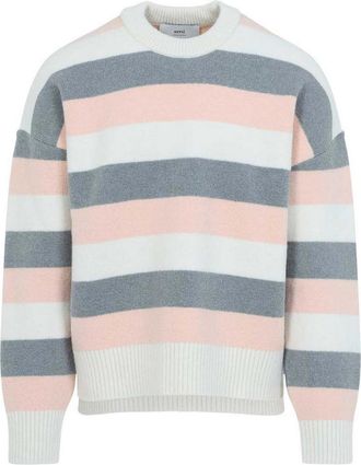 Ami Striped Crewneck Sweater