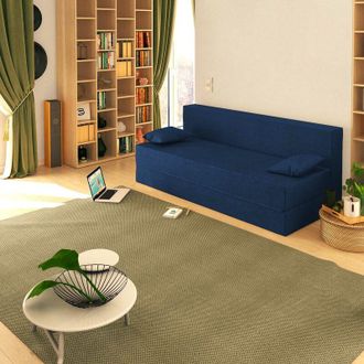 Baldiflex Divano Letto Morbido TreTris 3 Posti che diventa 3 Posti letto colore Blu - Baldiflex