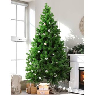 Dmora Dmora - Sapin De No&euml;l Riccardo, Sapin Artificiel Extra &Eacute;pais, Arbre &Agrave; Effet R&eacute;el En Pvc, 326 Branches, Hauteur 120 Cm