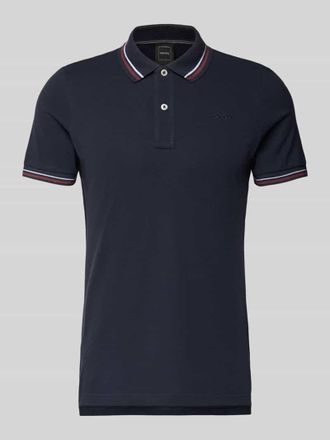 Geox Slim Fit Poloshirt mit Kontraststreifen in Marine, Gr&ouml;&szlig;e XXXL