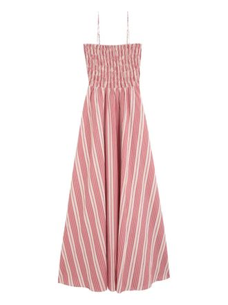 Faithfull The Brand Lida striped maxi dress - Rood