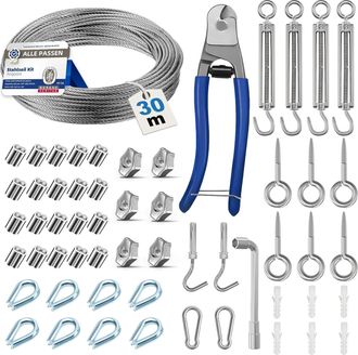 OEM Cable De Acero De 30 M, Cable Met&aacute;lico De 3 Mm De Espesor, Tensor De Cable M5, Tensor De Cable De Acero Inoxidable, Gancho De Pared M5, Cable De Acero