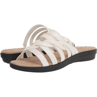 Easy Street Sheri Sandal Womens White Faux Leather Slip On Slide RHS8492