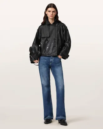 AllSaints Cotton Fable Mid Rise Bootcut Denim Jeans, Size: 25