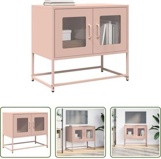 vidaXL Armadio TV - Mobile TV Rosa 68x39x60,5 cm in Acciaio Laminato a Freddo