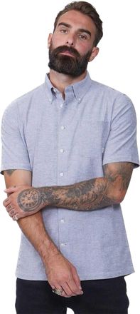 Firetrap Heren Klassiek Oxford Overhemd (Blauw)