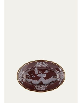 Ginori 1735 Floral Oval Porcelain Pickle Dish