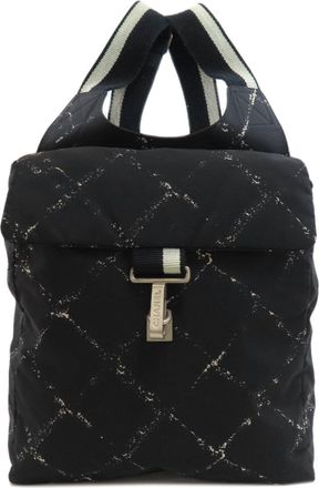 Chanel Travel Line Black Nylon Backpack (Pre-Owned)