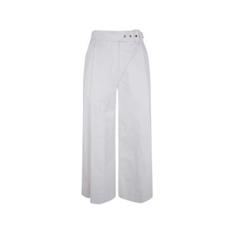 Twinset Wide Trousers, female, White, Size: 2XL Wide Trousers