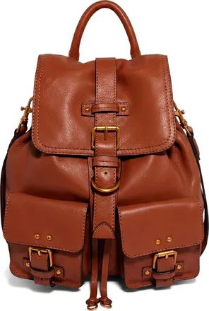 Aim&eacute;e The Saddle Up Leather Backpack in Nutshell at Nordstrom Rack