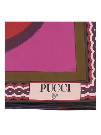Pucci graphic-print silk scarf - women - Silk - One Size - Purple
