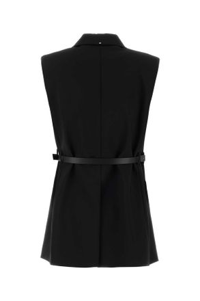 Sportmax Tailored Viscose Vest - Black