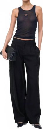 Staud Pierre Wide Leg Trouser In Black