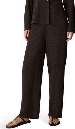 Eileen Fisher Textured Straight Leg Pants in Truffle at Nordstrom, Size Xx-Small
