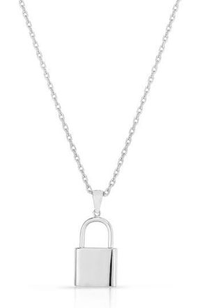 Sphera Milano Sterling Silver Padlock Pendant Necklace at Nordstrom Rack