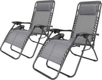 Habitat & Jardin Sill&oacute;n de jard&iacute;n gris 160 x 64 x 109 cm