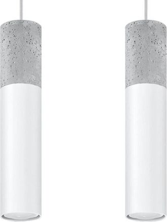 Wonderlamp L&aacute;mpara Colgante Nivoto Blanco, 2 Luces