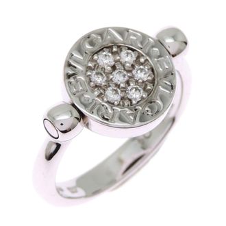 Bulgari Silver Black White Gold (18K) Band Ring (Pre-Owned)