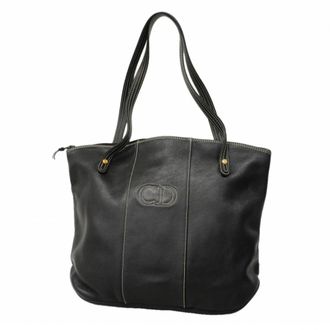 Dior Black Leather Tote Bag (Pre-Owned)