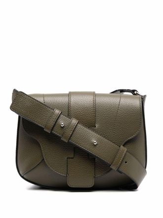 Hogan debossed logo crossbody bag - women - Leather - OS - Green