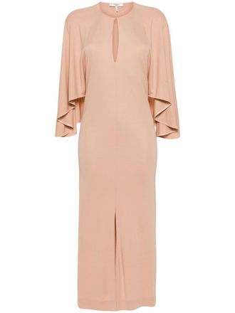 Chlo&eacute; draped-detail jersey midi dress - women - Viscose - 38 - Pink
