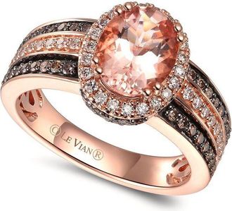 Le Vian Ladies Peach Morganite Rings set in 14K Strawberry Gold TRQE 5