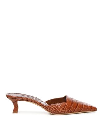 Manolo Blahnik Moiramu Leather Mules