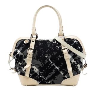 Burberry Pre-owned Foley Satchel - Dames - Vintage Handtas - Grijs - ONE Size - Leer - Vintage