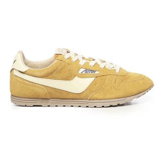 Autry Gele Su&egrave;de Sneakers met Logodetails - Heren - Sneakers - Geel - 43 EU - Su&egrave;de - Schoenen
