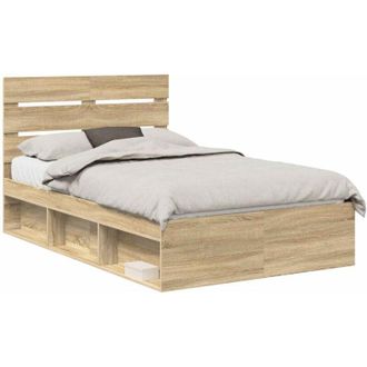 vidaXL Estructura De Cama Sonoma 120 X 200 Cm Madera De Pino Macizo Vidaxl