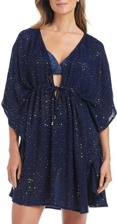 Bleu Rod Beattie Sequin Embellished Cover-Up in Midnight at Nordstrom, Size Medium