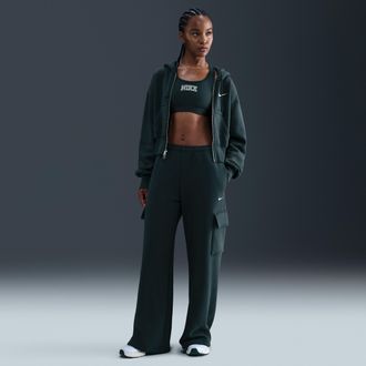 Nike Womens Nike Sportswear Phoenix Fleece Cargo Sweatpants in Green | IM7488-390