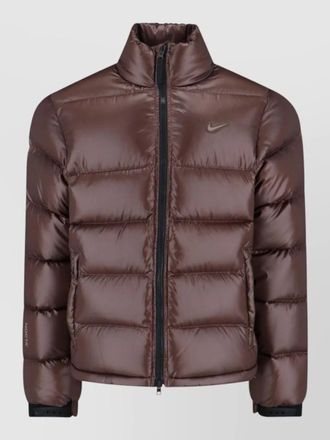 Nike puffer jacket high collar side zip pockets