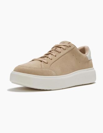 FitFlop Womens Fitflop RTG Lace Up Suede Womens Hazelnut Trainers - Cream - Size: 8