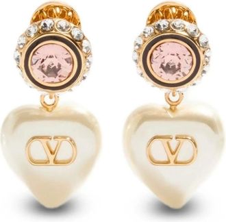 Valentino Garavani Earrings, female, Yellow, Size: ONE SIZE VLogo Stud Earrings