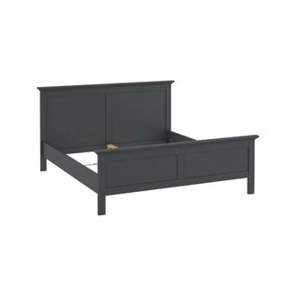 Dmora Dmora - Cama Doble Clairette, Sommier Para Dormitorio, Estructura De Cama Por Habitaci&oacute;n, Estructura Del Sostenedor Del Colch&oacute;n, 211x179 H110 Cm, Gris