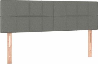 vidaXL Cabeceros 2 Unidades Tela Gris Oscuro 72x5x78/88 Cm Vidaxl