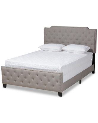 Baxton Studio Marion Button Tufted Panel Bed