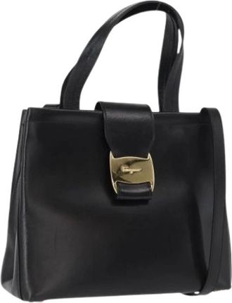 Ferragamo Pre-owned Handbags, female, Black, Size: ONE SIZE Pre-owned Handbag