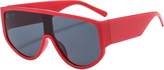 Generic Large Frame Mens Outdoor Sunglasses Vacation Sports Womens Shopping Sun Glasses(Red)