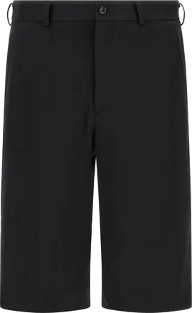 Comme Des Gar&ccedil;ons Black Wool Bermuda Mens Shorts