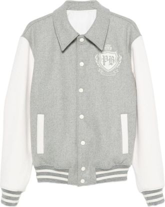 Balmain Grey Varsity Jacket