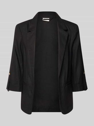 Only Relaxed Fit Blazer aus Viskose-Leinen-Mix Modell GOA in Black, Gr&ouml;&szlig;e 34